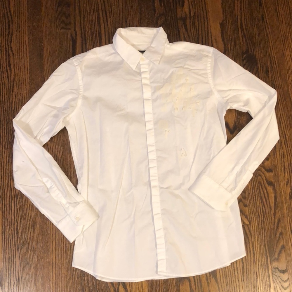 FENDI Dress Shirt with Logo Appliqués